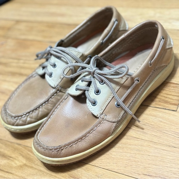 Sperry Men's Tan Leather Boat Shoes Size 7.5 - Picture 1 of 11